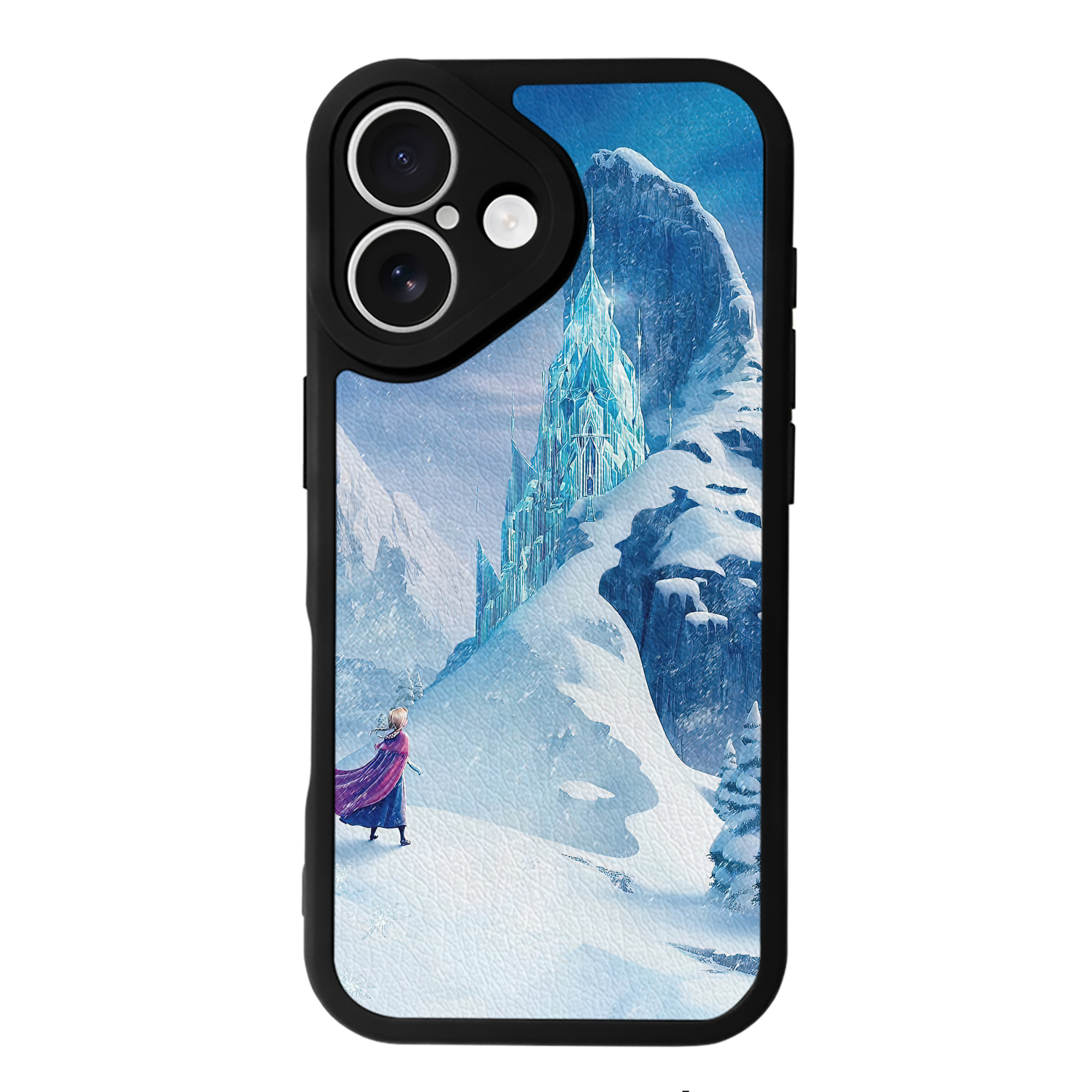 （画像用） アナと雪の女王 アンナ エルサ Frozen Anna Elsa 【iPhone 16シリーズ対応】シリコンスマホケース（レザー調） 材質：シリコン